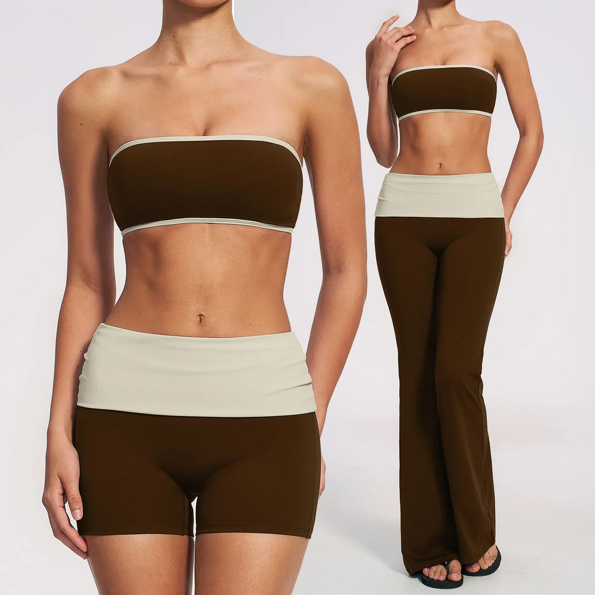 2PCS Women's Tracksuit Yoga Set Fitness Clothes Summer Women Workout Sports Bra High Waist Leggings Set Gym Clothing Sports Suit
