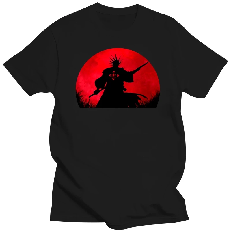 Zaraki Kenpachi Red Moon Bleach Anime Unisex Tshirt T Shirt Men Cotton O-neck TShirt Hip Hop Tees Tops Harajuku