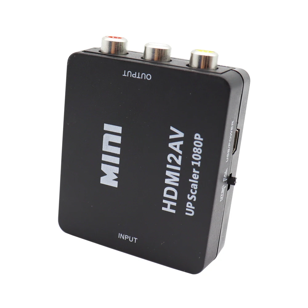 HDMI2AV HDMI-متوافق مع محول محول AV مركب للفيديو RCA AV/CVBS للتلفزيون VHS VCR DVD