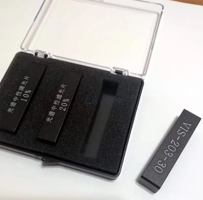 UV Spectrophotometer Calibration, Visible Spectrum Neutral Transmittance Standard Filter, 10% 20% 30