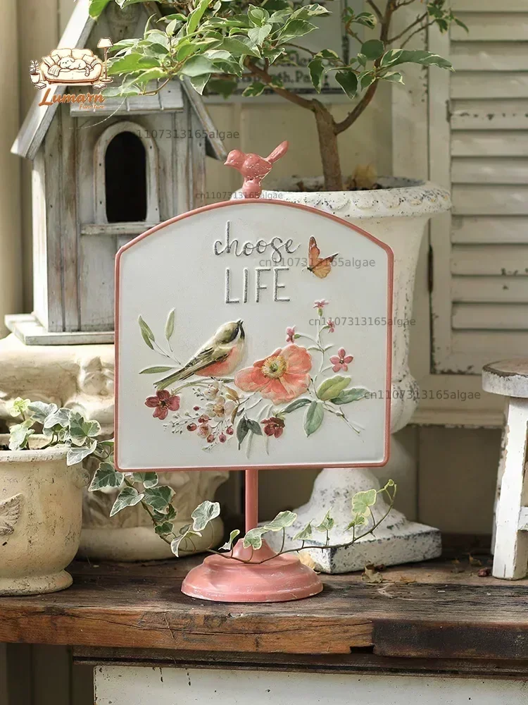 courtyard-pink-birds-stand-decorative-plaques-metal-ironwork-white-garden-balcony-ornaments-home-furnishings-creative-decoration