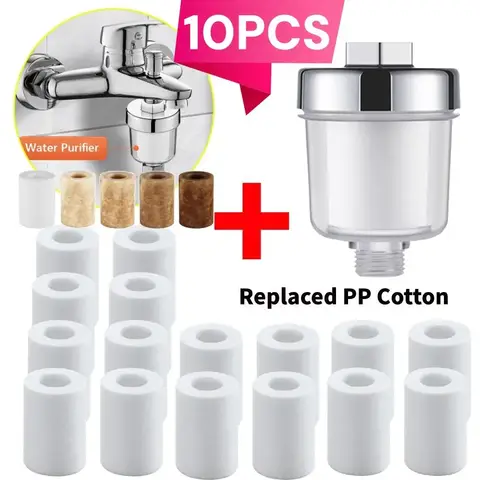 1-10PCS 범용 물 콘센트 정수기 키트 수도꼭지 필터 주방 욕실 샤워 가정용 필터 PP 면화 고밀도 필터