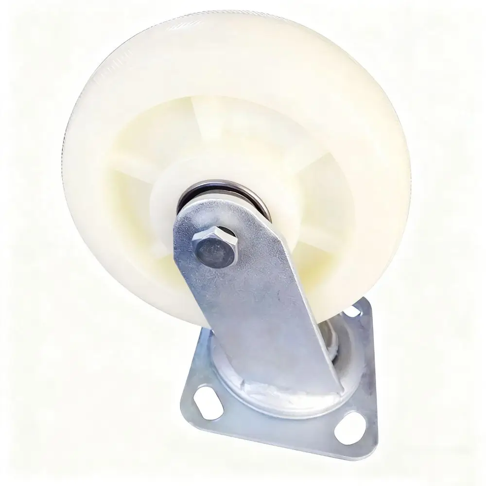 عجلات فائقة كتم الصوت شديدة التحمل من المطاط الناعم المقاوم للاهتراء، مقاومة للصدأ، مقاومة للماء من النايلون، بكرات الفرامل الاتجاهية #2