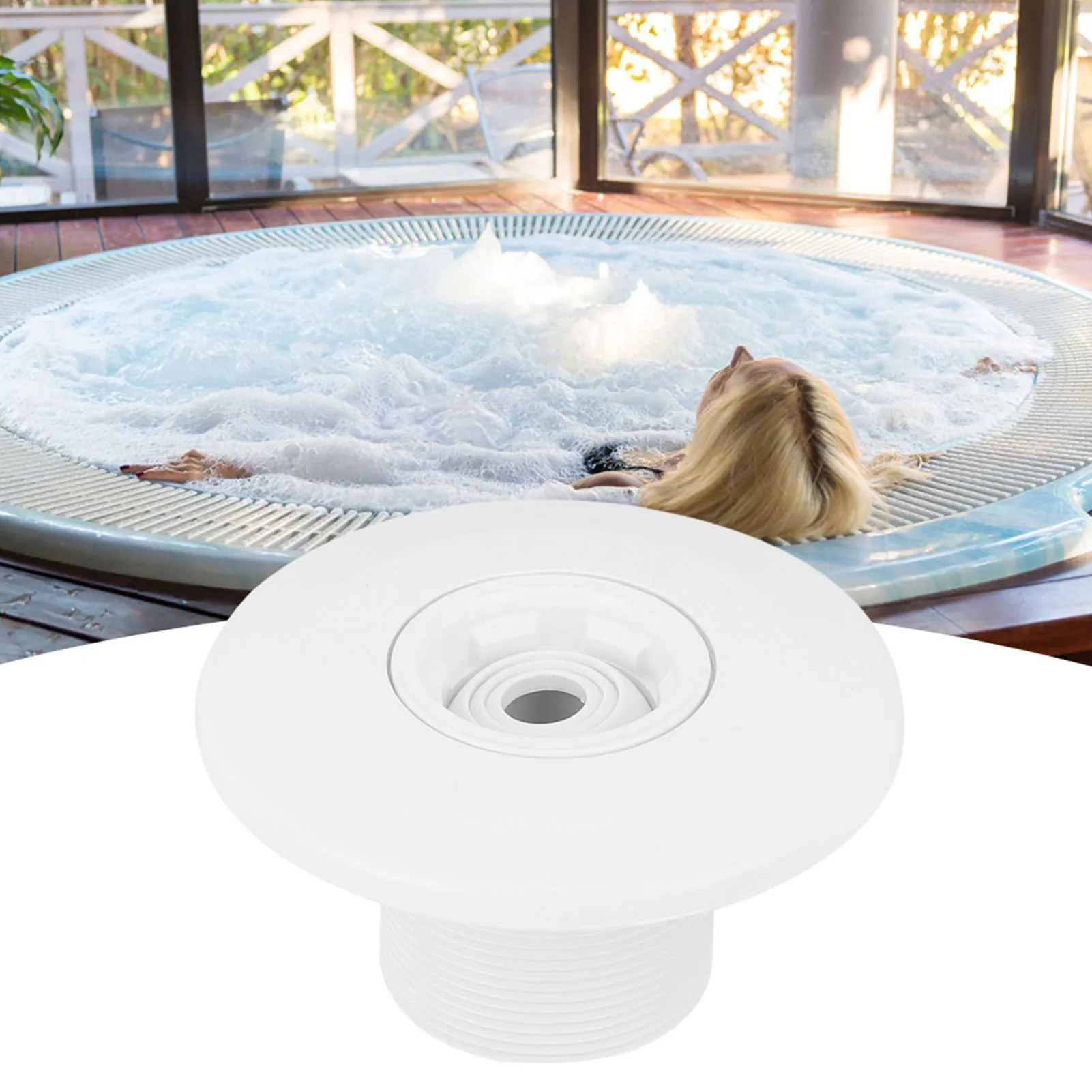 360 degree Rotatable Swimming Pool SPA Jet Massage Nozzle Pool Wall Return Fitting 2in Swimming Pool Accessory