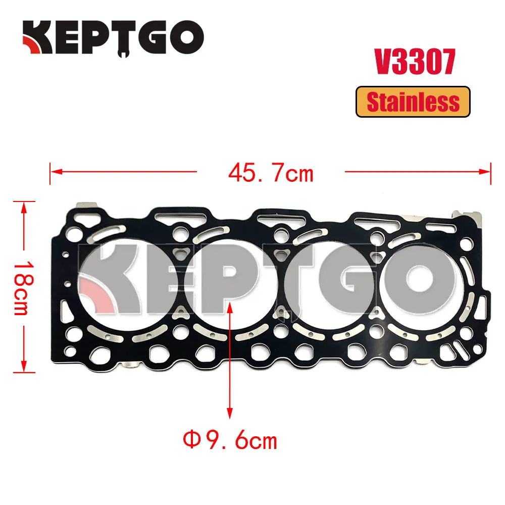 Cylinder Head Gasket For Kubota V3307 V3307T Bobcat T650 S630 Loaders