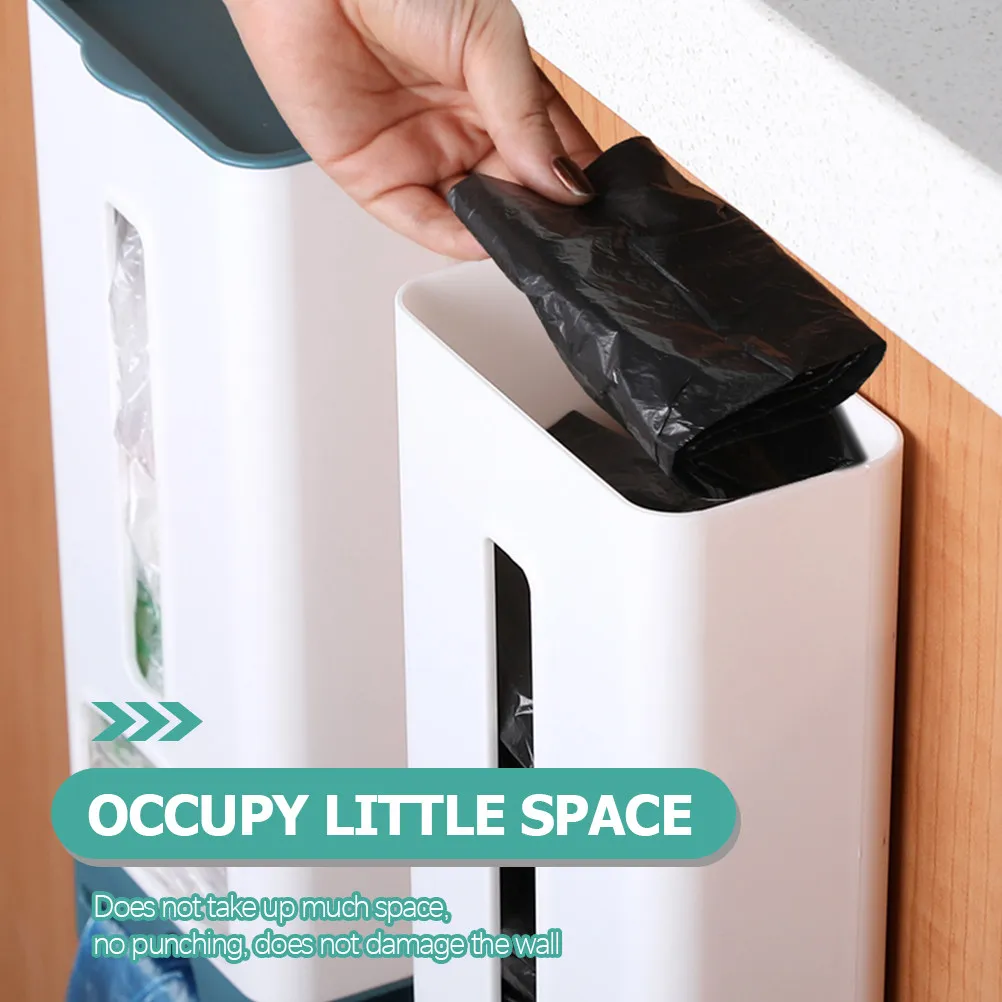 Premium Wall-Mounted Trash Bag Organizer Compact Bag Dispenser for Grocery Plastic Paper Towels Easy Extraction Design