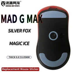 UnusualWaySports Mouse Skates Feet Madlions MAD G MAX Cambered Surface PTFE Anti Collapse Multilayer Magic Ice Silver Fox