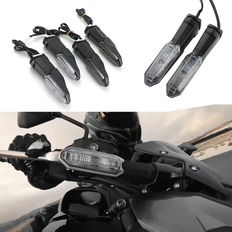 

2Pcs Motorcycle LED Turn Signal Light 12V Waterproof Amber Flashing Light Blinker Indicator Lamp for 650 1000 X250 X300