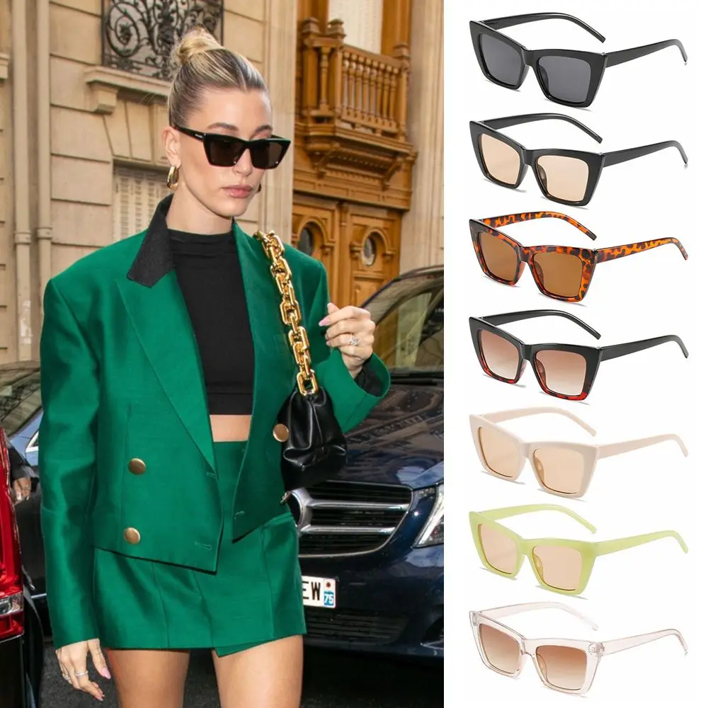 Trendy Cat Eye Sunglasses for Women/Men Retro Square Sun Glasses UV400 Protection Eyewear Summer Shades Fashion Accessories