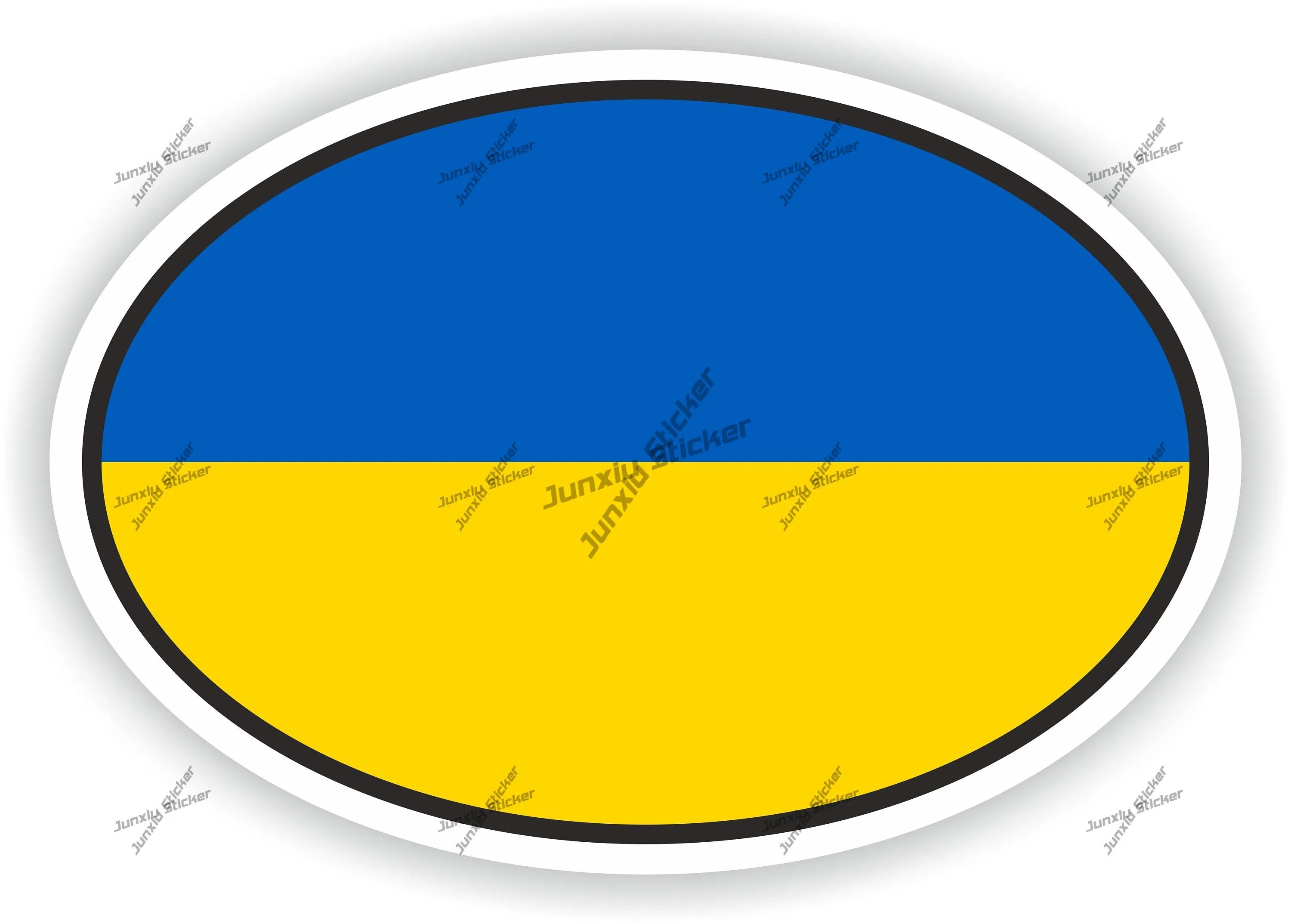 

Ukraine Oval Flag Sticker Pvc Boat Accessories Style For Car Stickers Rear Windshield Personality Pickup Camper Bumper Truck Suv