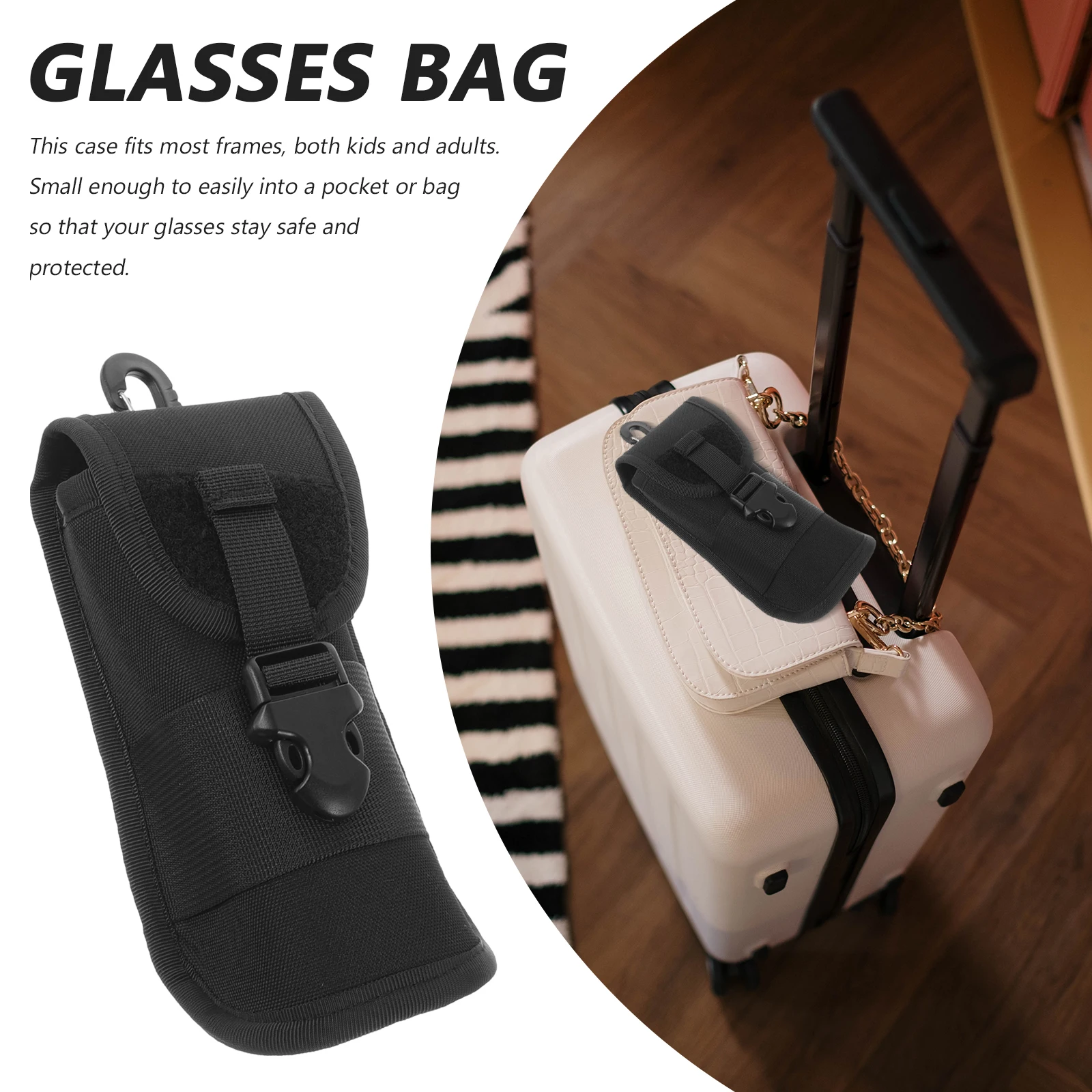 

Hard Shell Glasses Case Eyeglass Holder Sunglasses Portable Travel Hiking Eyeglasses