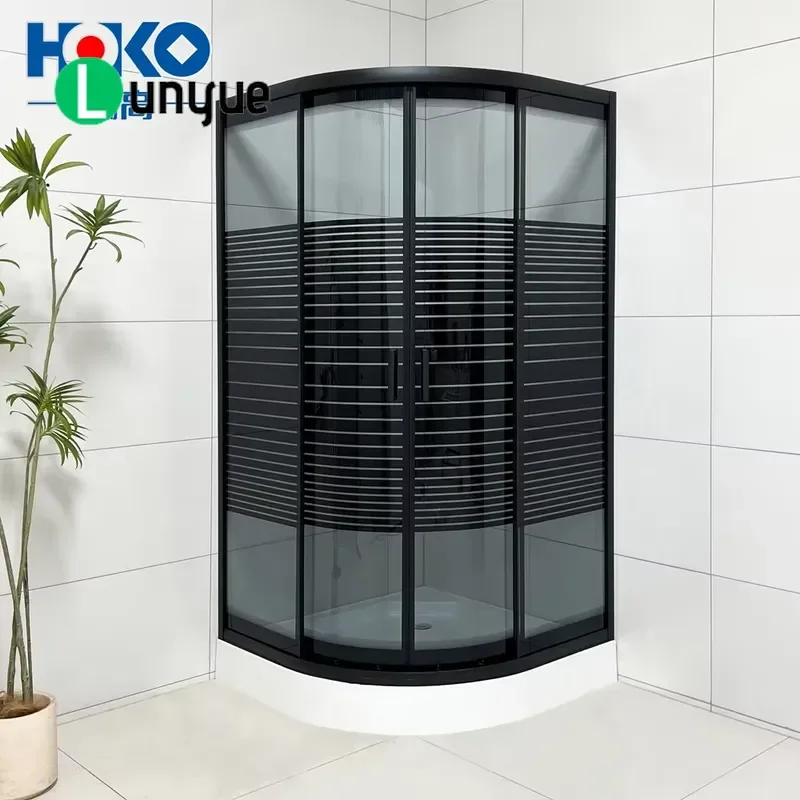 Modern Sliding Shower Room 6mm Tempered Glass Aluminum Frame Bathroom Enclosure for Hotel Home Waterproof Easy Clean