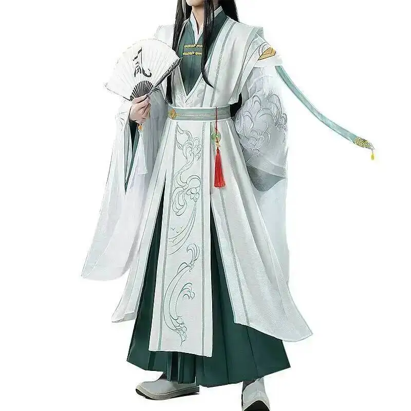 TGCF Shi QingXuan Cosplay Costume Wind Master Ancient Chinese Hanfu Outfit Comic Halloween Party Cos Suit Full Set For Men - view 3