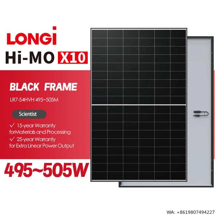High Efficiency Longi Hi-MO X10 HPBC 2.0 Battery Cell PV Photovoltaic 495W 500W Solar Modules Solare Panels