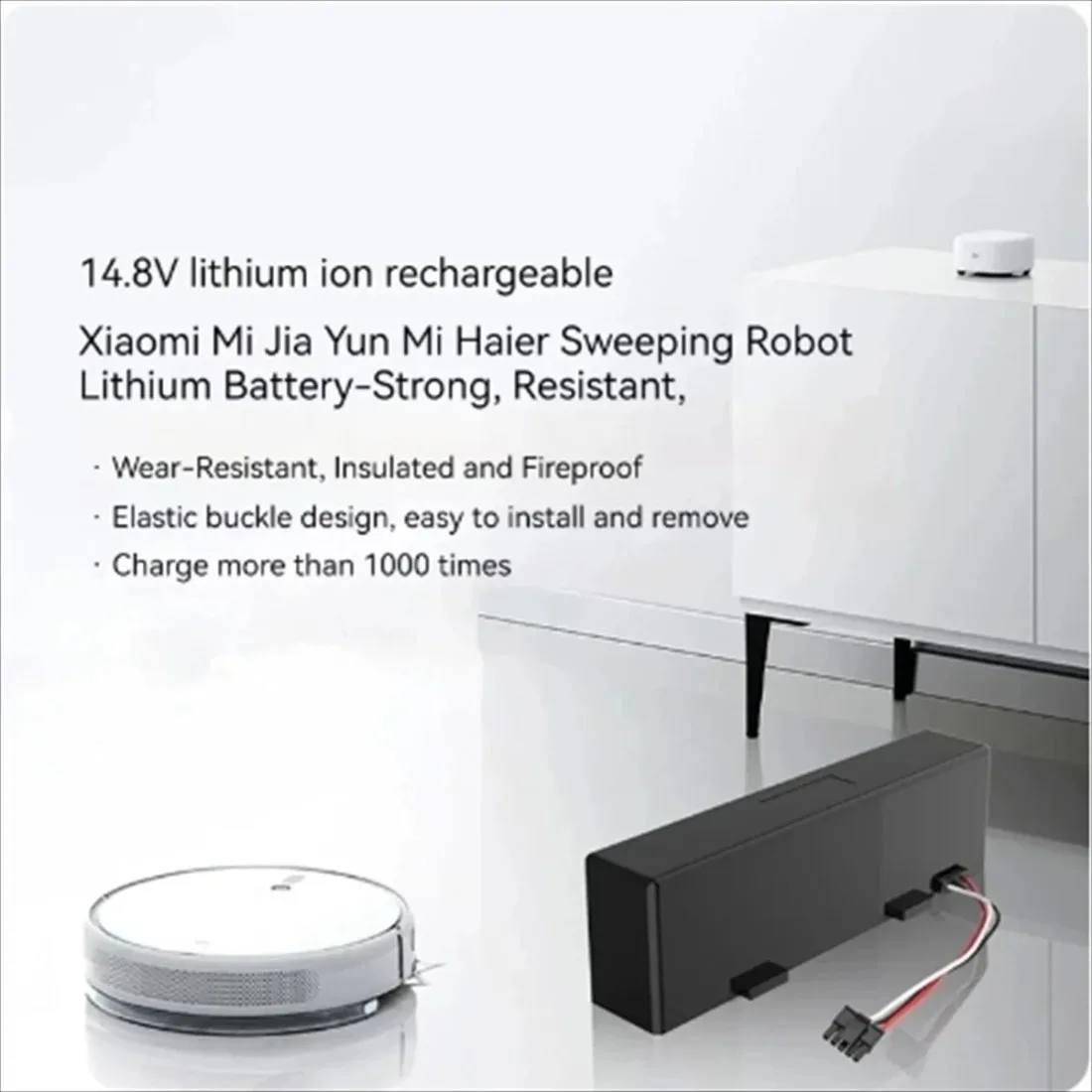 Akumulator litowo-jonowy do zamiatarki Xiaomi Mijia Mi Robot Vacuum-Mop P, robot zamiatający i czyszczący, 18650 4S1P 14,8 V 12800 mAh STYTJ02YM