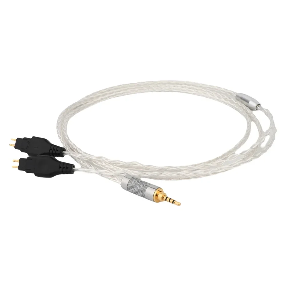 3.5mm 4.4mm 6N OCC Copper Silver Mixed Headphone Cable Earphone Cable Upgrade For FOSTEX TH610 TH900 MKII MK2