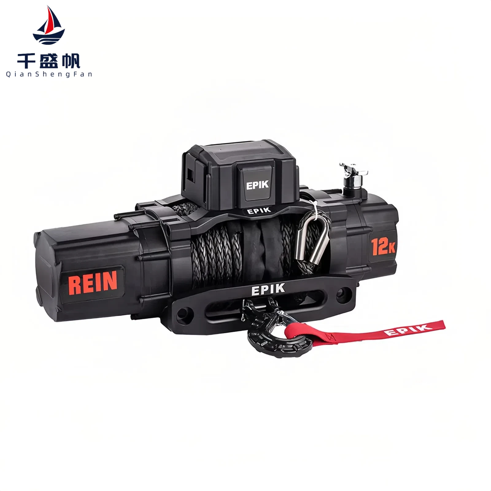 

QSF Customized Mini 12v Electric Winch Used 12000lbs 12V 24V for Off-road SUV Offroad 4x4 Car Synthetic Rope