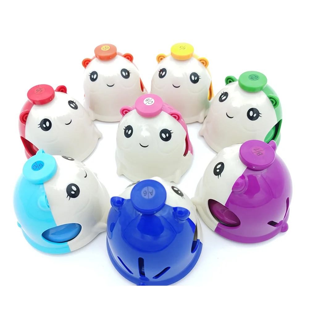 Hand Bells 8 Note Musical Instrument Handbells Set Cute Mouse Hand Bell Music Toy Baby Early Education For Children Kids