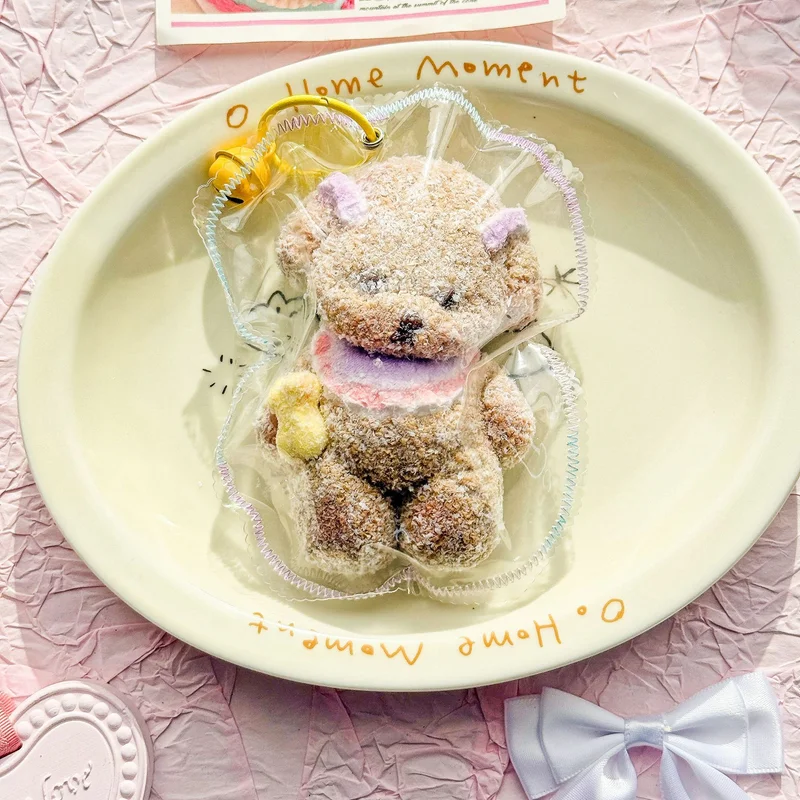 كارتون طابا سكوشي سيليكون بوتيك ماكياج لطيف كبير الحيوان ضغط لعبة أرنب صغير الهامستر حقيبة قلادة فتاة هدية عيد ميلاد #6