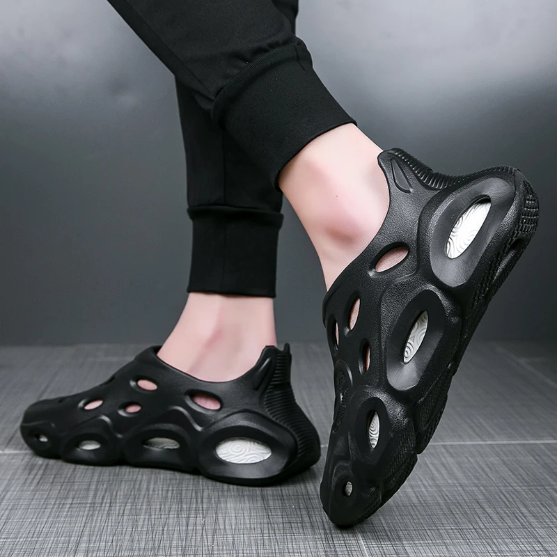 Tamancos de jardim confortáveis masculinos e femininos, sapatos de injeção EVA respirável, sandália casual, chinelos de praia, sapatos de água,