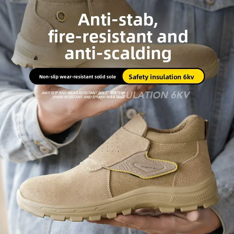 DurableLabor Insurance Shoes Electric Welding Anti-scalding Anti-smashing Anti-piercing Insulation And Wear-resistant Safety Sho
