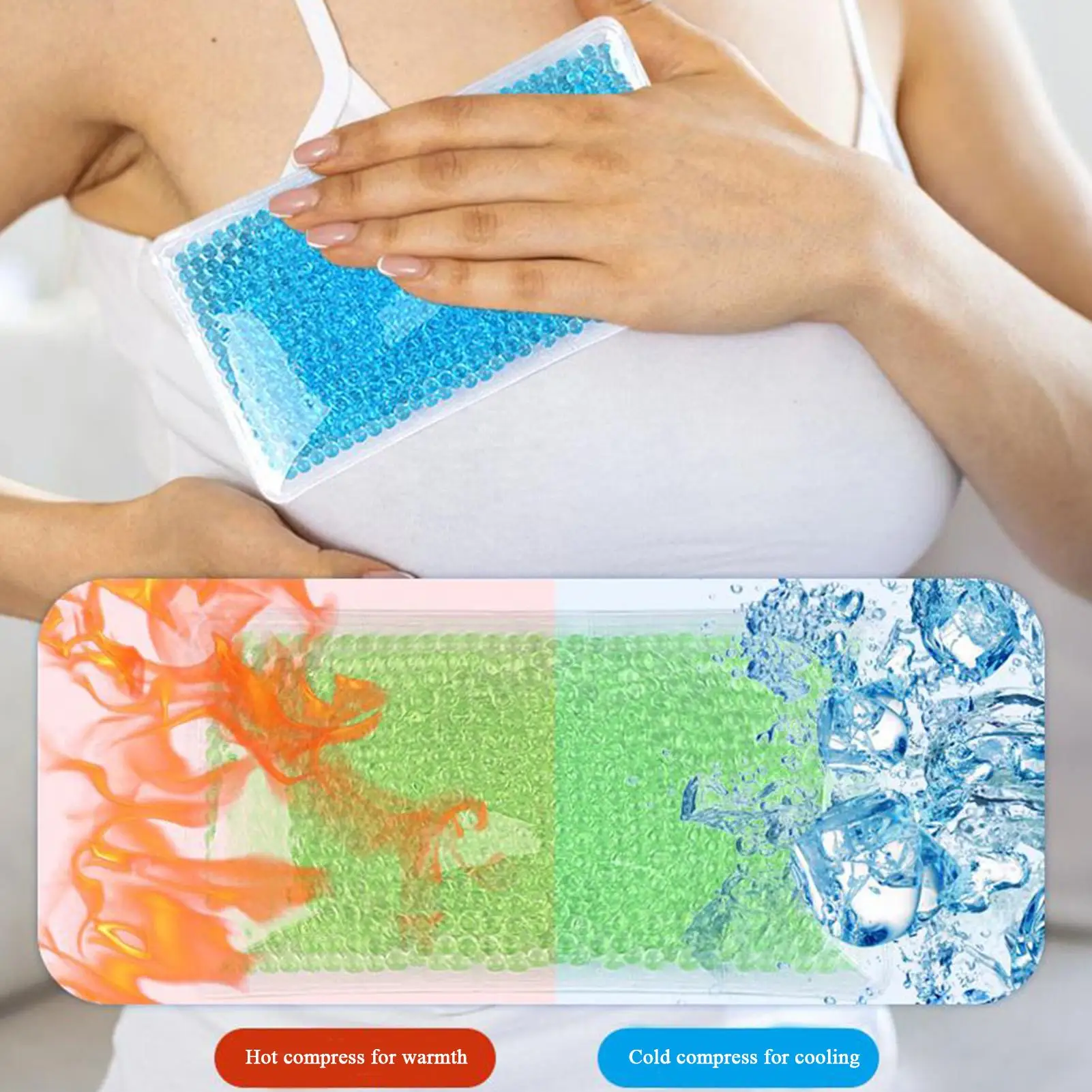 

Gel Ice Pack Hot & Cold Therapy for Knee Foot Back Wisdom Tooth Reusable & Flexible Gel Beads Personal Care Tools