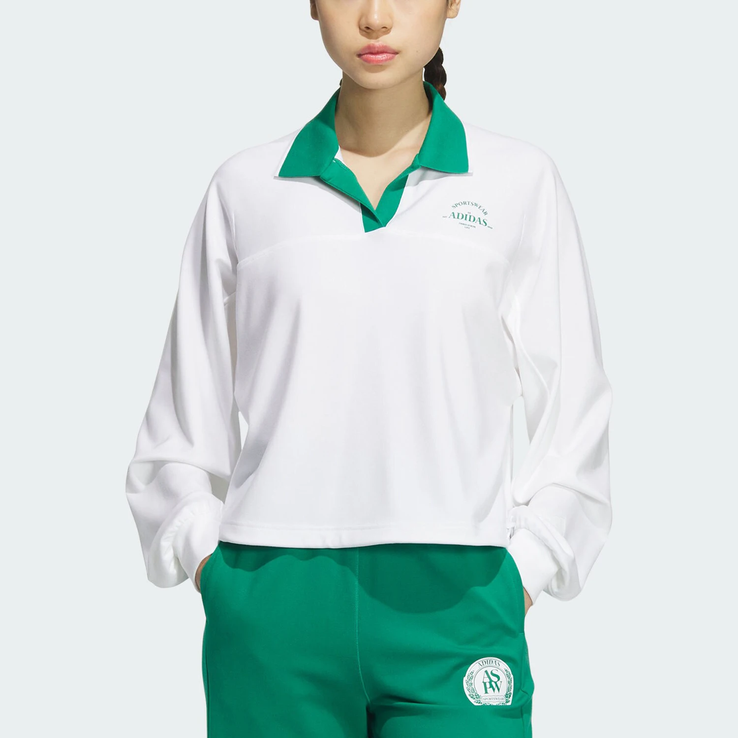 

Adidas genuine Spring New Women's Loose Breathable Pullover Sweatshirt JE3617