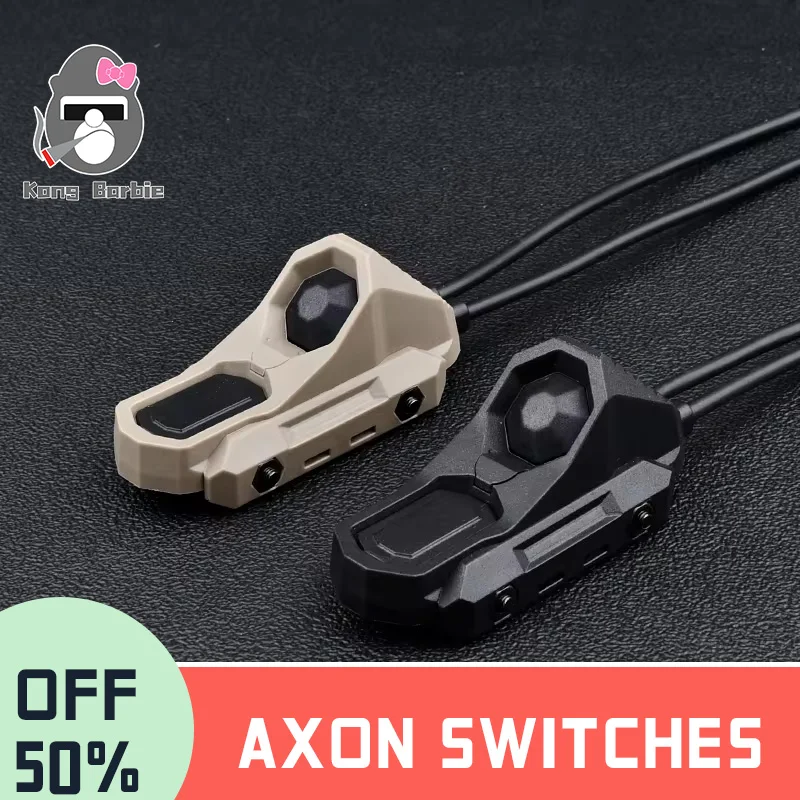 

WADSN AXON SWITCHES UNIT Tactical Dual Pressure Switch SF/CRANE/2.5/3.5 Plug Button Fit Mlol Keymod 20mm Picatinny Rail M300 PEQ