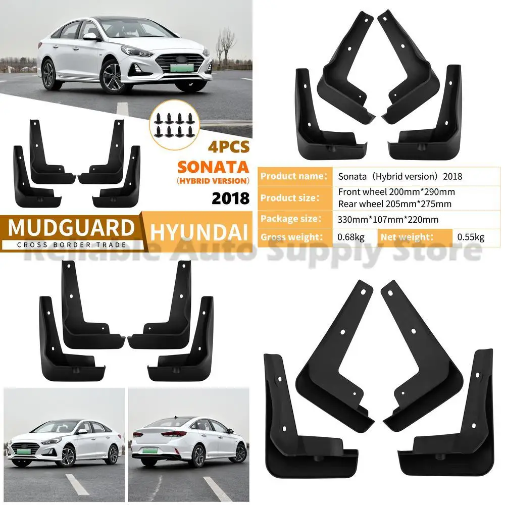 

For Hyundai Sonata Hybrid 2018-2025 Mud Flaps Fender Trim Car Accessories Premium Quality Durable Protection Stylish Design