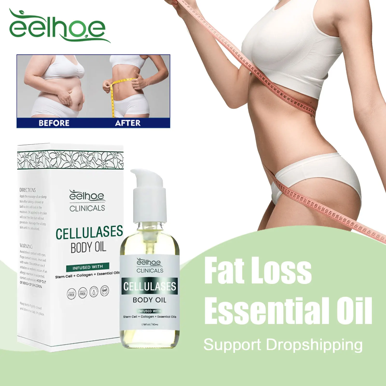 

Fat Loss Essential Oil Metabolism Booster Body Shaping Thin Belly Burner Abdomen Arm Cellulite Break Down Tummy Slimmer Serum