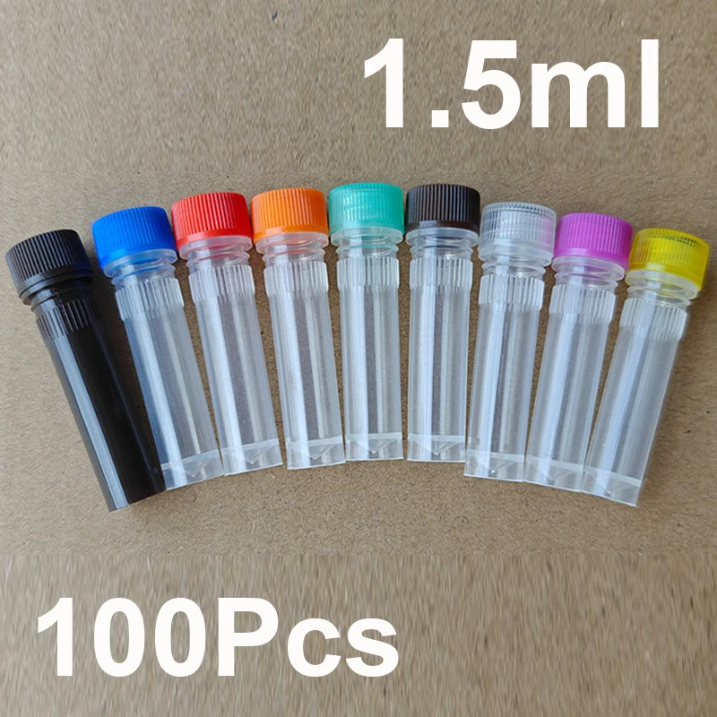 1.5ml PP Lab Cryopreservation Tube Cryotube Freezing Tubes Centrifuge Tube Volume Vials Bottles With Screw Cap ,100pcs