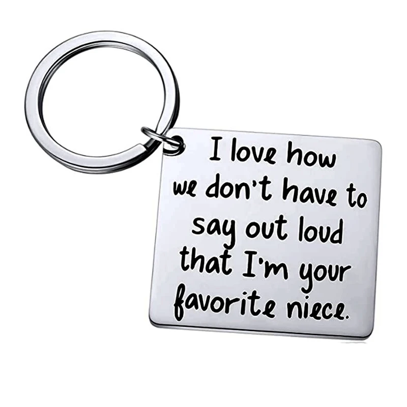 سلسلة مفاتيح من الفولاذ المقاوم للصدأ للعمول والأعمام، أنا سلسلة مفاتيح ابنة المفضلة لديك، هدية لأعياد الميلاد، عيد الميلاد، عيد الحب