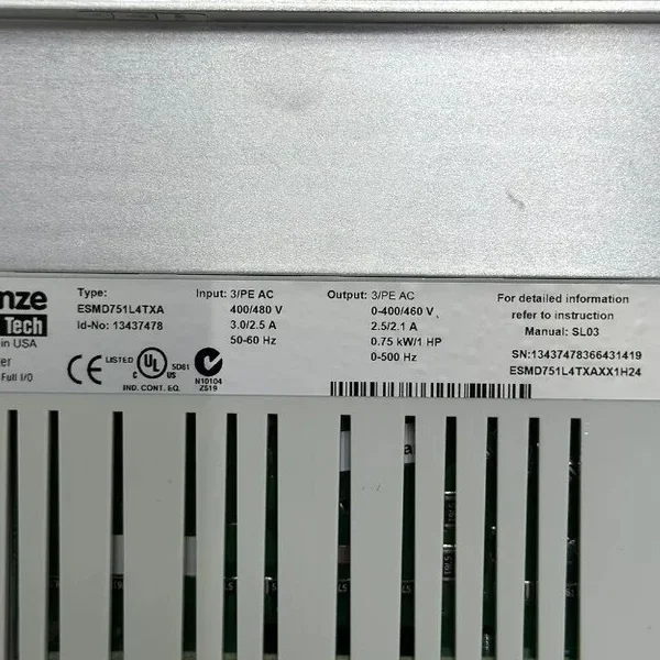

2026 1pc Frequency Converter Esmd751l4txa 380v 075kw Brand New Original Spot Plc
