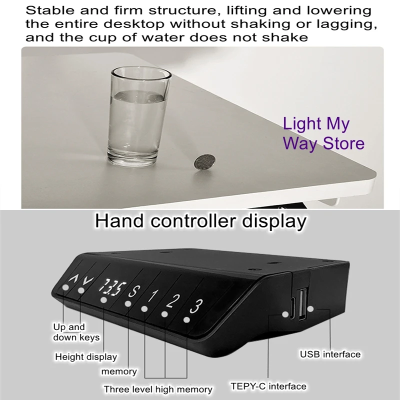 Electric lifting table office desk sub table leg bracket intelligent automatic household solid wood lifting desk