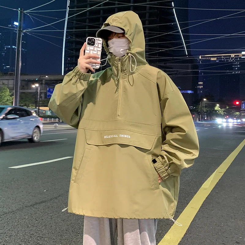 

Мужская уличная куртка-пилот свободного кроя на молнии с флисовой подкладкой, ветрозащитная, для весны и осени, модная, для альпинизма, брендовая