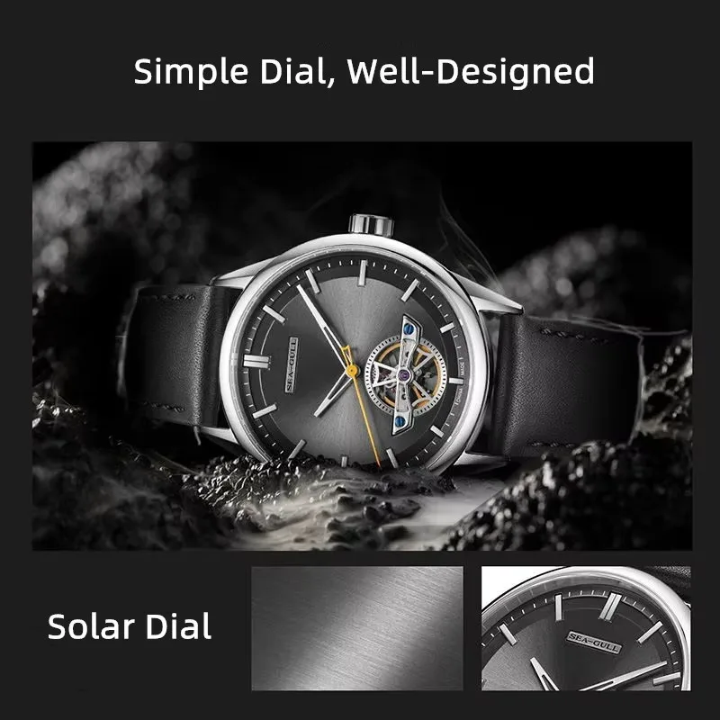 Seagull Fashion Business Men Mechanical Watch 2024 New Hollow Flywheel Waterproof Automatic Mechanical Watch Genuine 6126