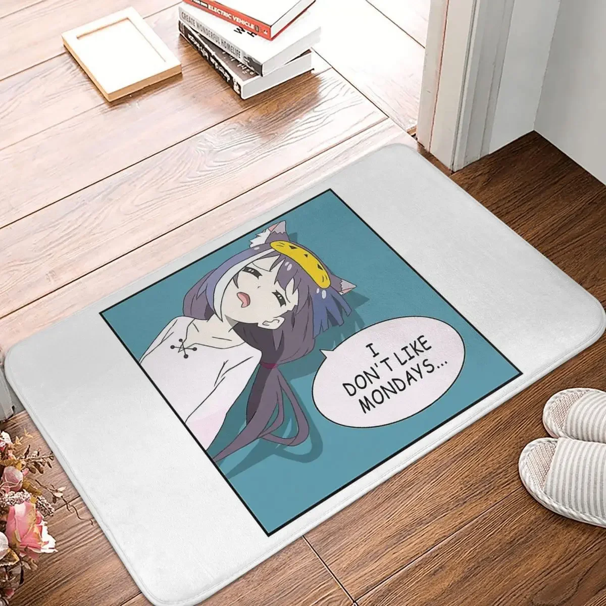 Non-Slip Carpet Princess Connect Kyaru I Don't Like Mondays Doormat Bedroom Kitchen Mat Welcome Decor Rug