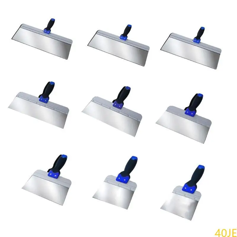 

40JE Plastering Spatula with Stainless Steel Blade Ergonomic T Handle Skimming Tool for Smoothing and Levelling Surfaces