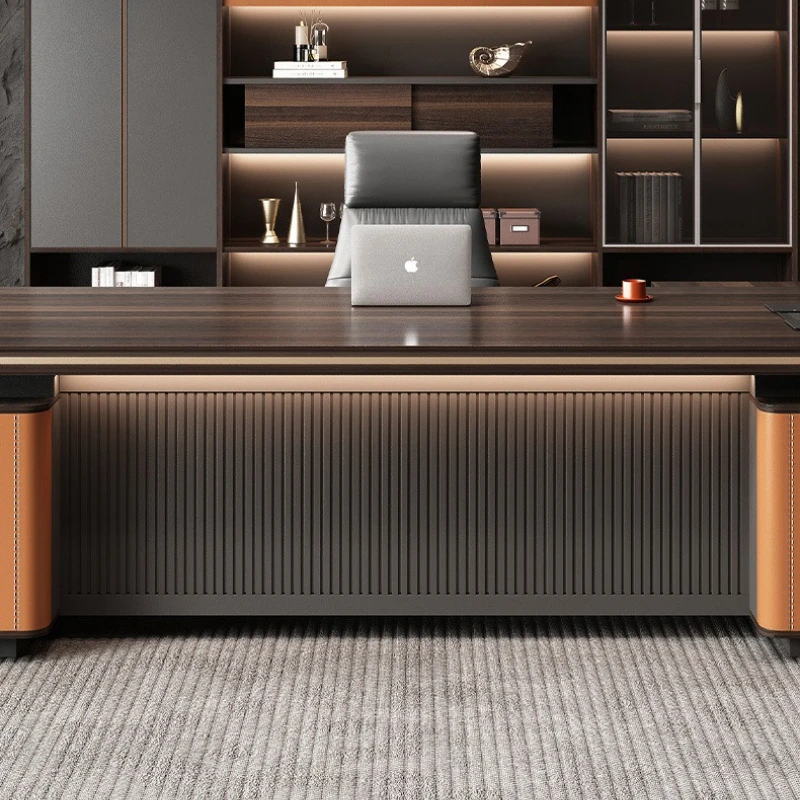 Cabinet Large Executive Desk Wood Supplies Drawers Asthetic Executive Desk Writing Designer Mesa Para Computador Furniture