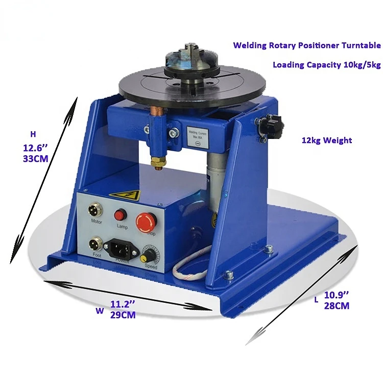 Portable Table Turntable 10Kg Mini Welding Positioner With 65 Mm Lathe Chuck