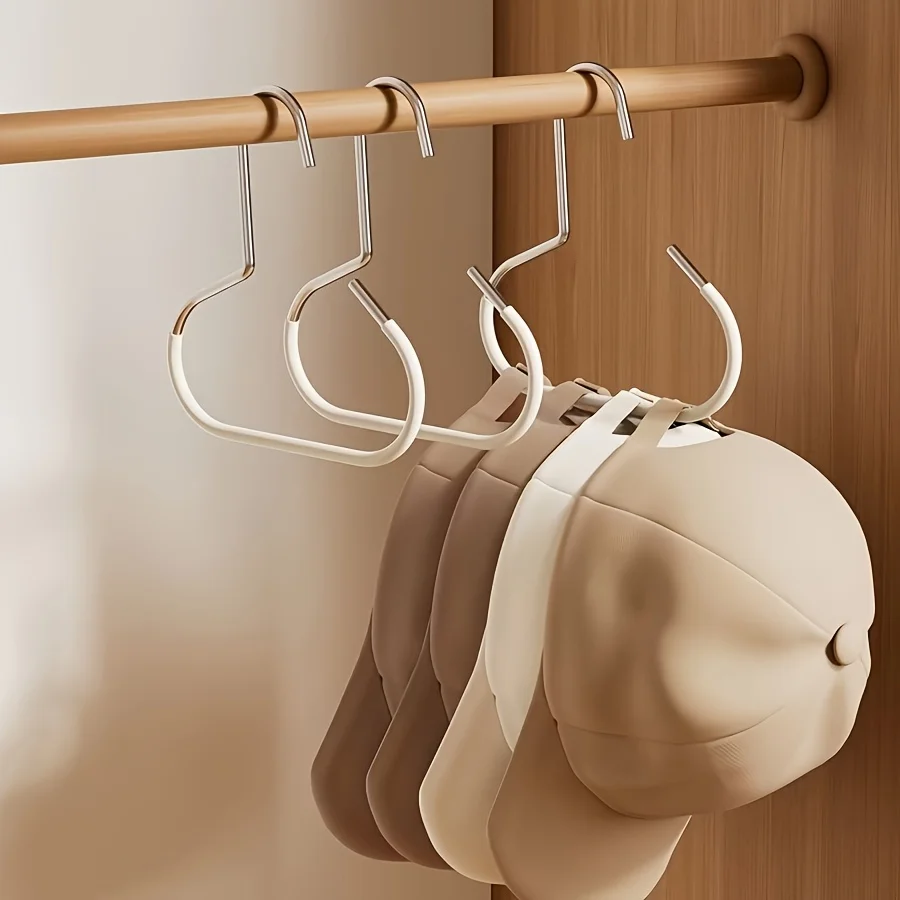 Metallhaken zum Aufhängen von Hüten, Kleiderstangen-Organizer, rutschfester Hut- und Schalhalter, ideal zum Aufhängen von Hüten, Schals, Unterwäsche und Taschen, Aufbewahrungsregal für den Kleiderschrank. – Detail 3