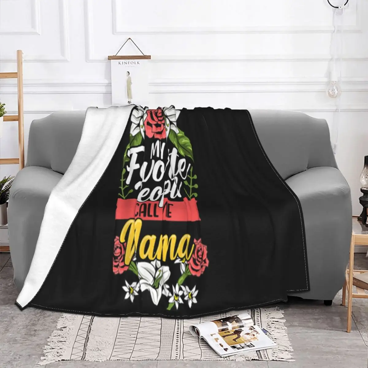 Nice My Favorite People Call Me Mama Cute Mothers Day Cute Customized On Sale Original Top Throw Blanket