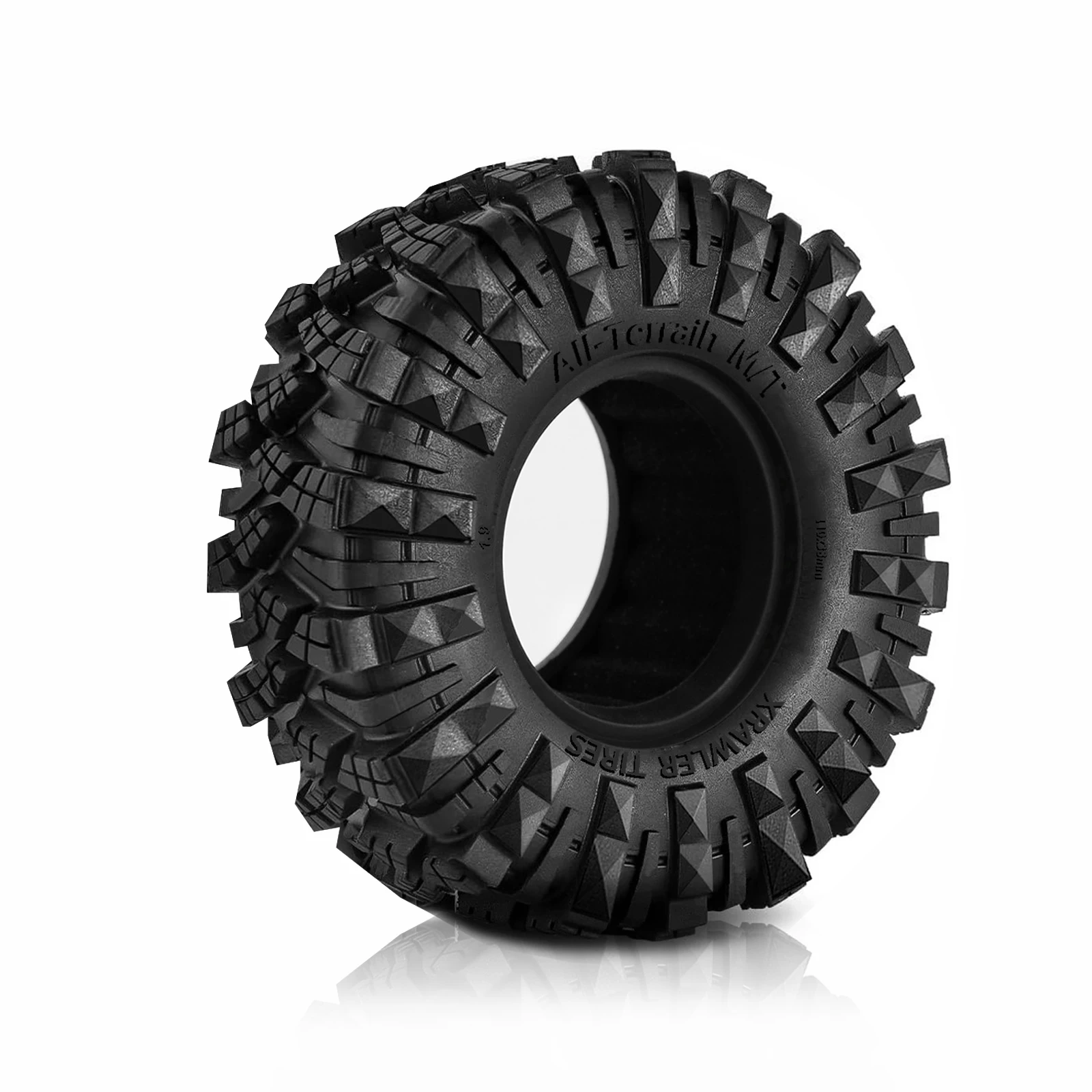 RC 1.9 ''Pneumatici cingolati Pneumatici di fango di gomma OD 110mm Pneumatico per Axial SCX10 90046 Redcat Gen8 RC4WD D90 TF2 MST 1/10 RC Crawler