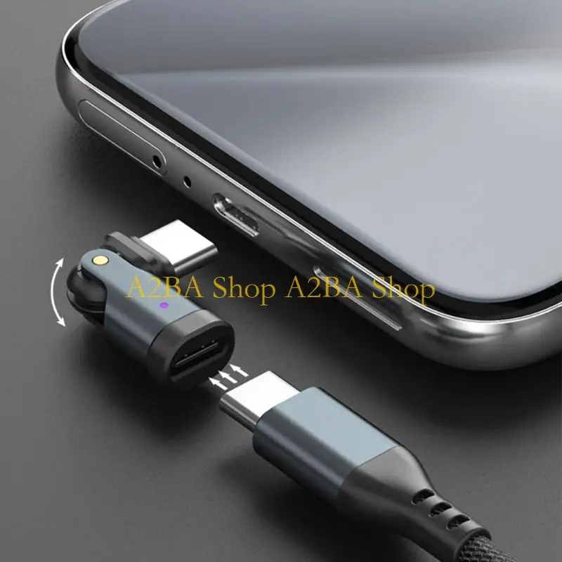 A2BA Heat Resistant Metal USB C Adapter 240W Super Fast Charging 360 Flexible Positioning