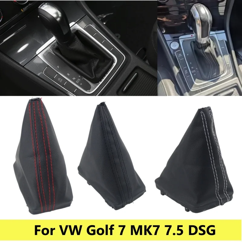 LHD For Volkswagen Golf 7 MK7 7.5 DSG Gear Shift Knob Stick Pen Lever Shifter Gaiter Boot Collar Car Styling Accessories