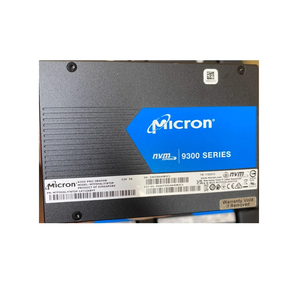 

Новый твердотельный накопитель Micrn 9300 PRO MTFDHAL3T8TDP-1AT1ZABYY 3,84 ТБ NVMe PCIe3.0 TLC U.2 2,5 дюйма, 15 мм