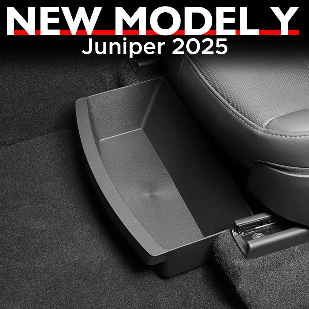 Für Tesla New Model Y2025, starten Sie Wacholder-Frontsitze unter der Sitzschublade, TPE-Aufbewahrungsbox
