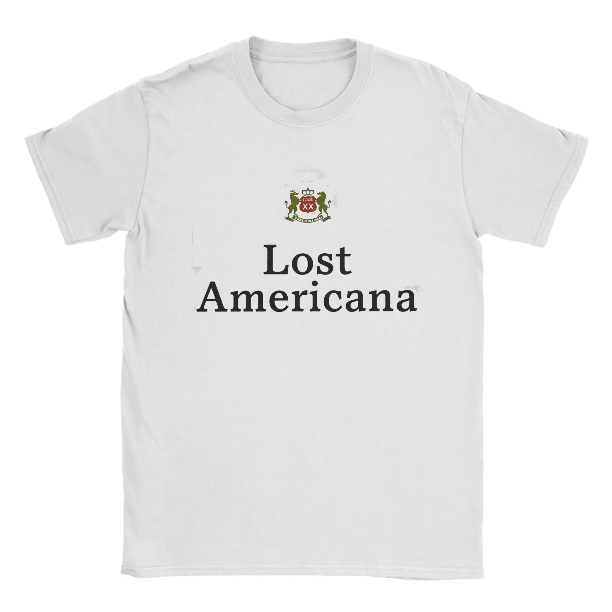 

Harajuku MGK Lost Americana футболка мужская из 100% хлопка с коротким рукавом и круглым вырезом летние топы топы