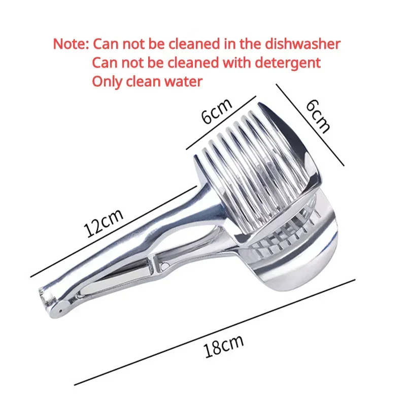 Кухонные гаджеты, удобный держатель для лука из нержавеющей стали, нарезка для картофеля, помидоров, овощерезка для фруктов, безопасные кухонные инструменты, аксессуары