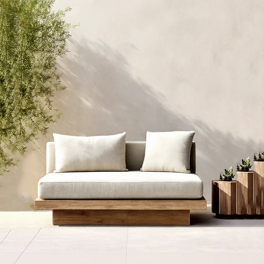 Modern High Quality Garden Sofa Set Furniture Sectional Sofa All Weather Patio Solid Wooden Outdoor Teak Furniture